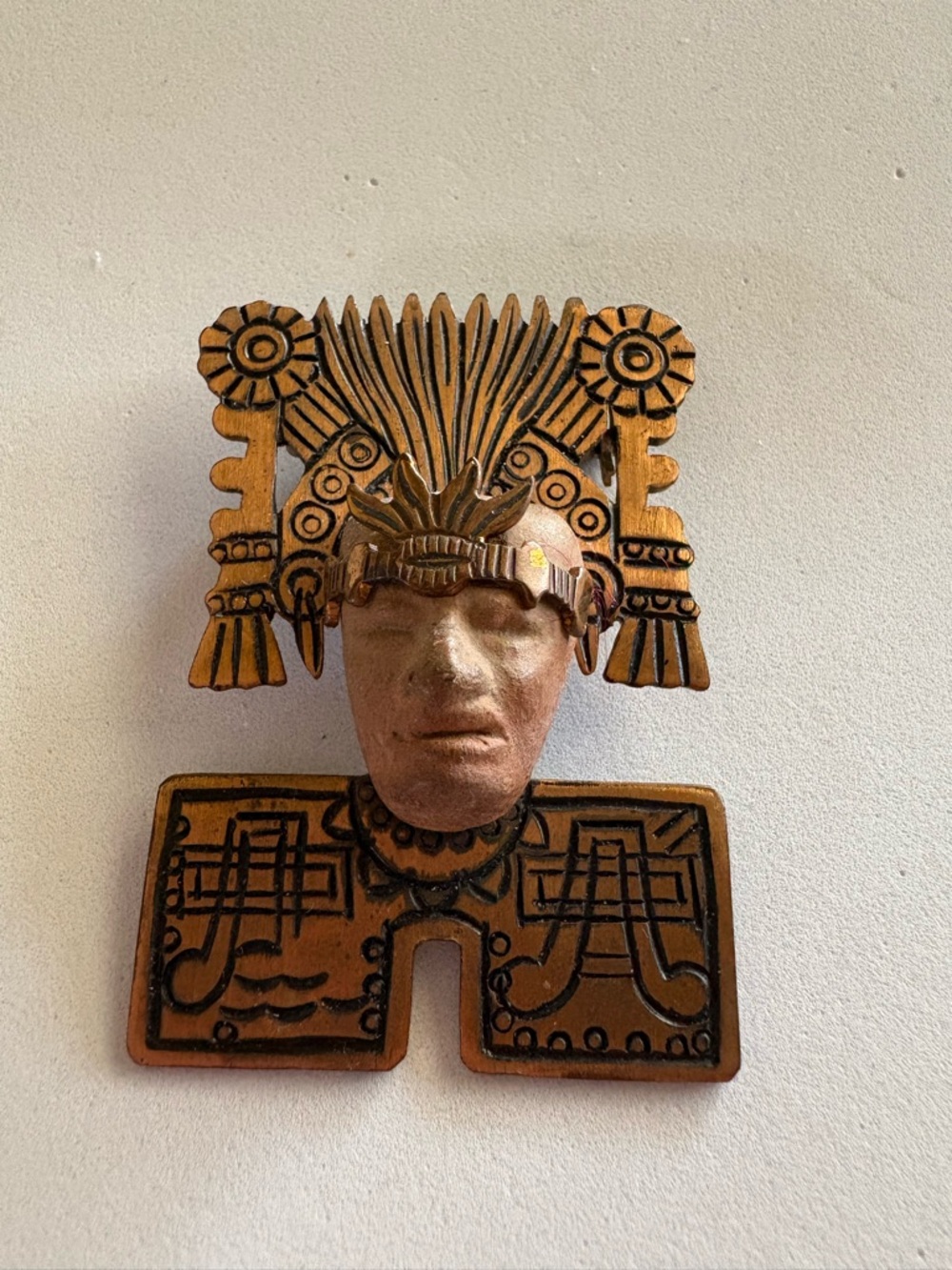 Vintage Mexican Tribal Brooch